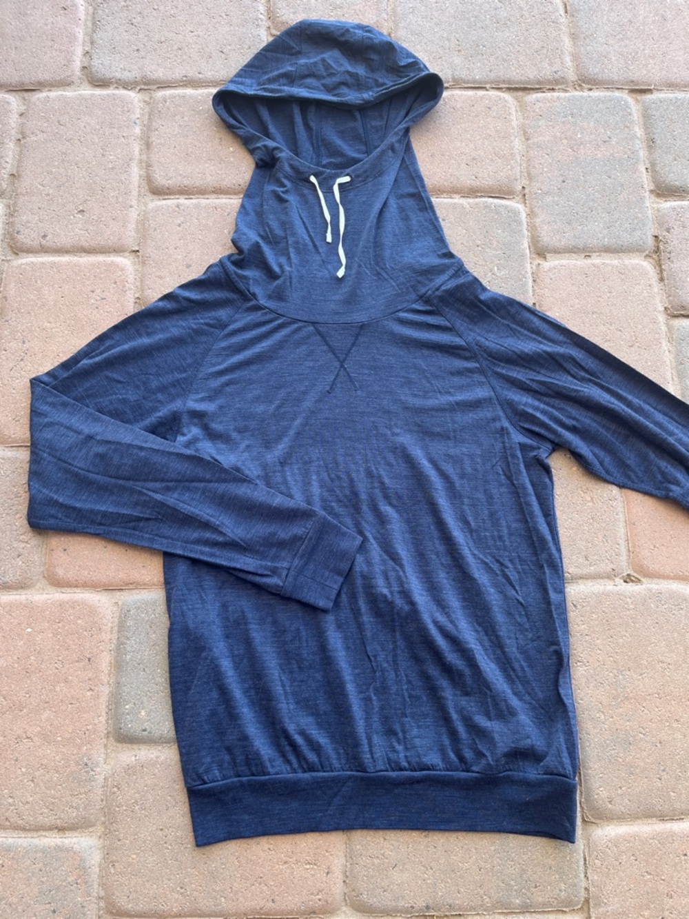 ICEBREAKER Women’s S Navy Heather Crewneck Hoodie Merino Wool Cool-lite